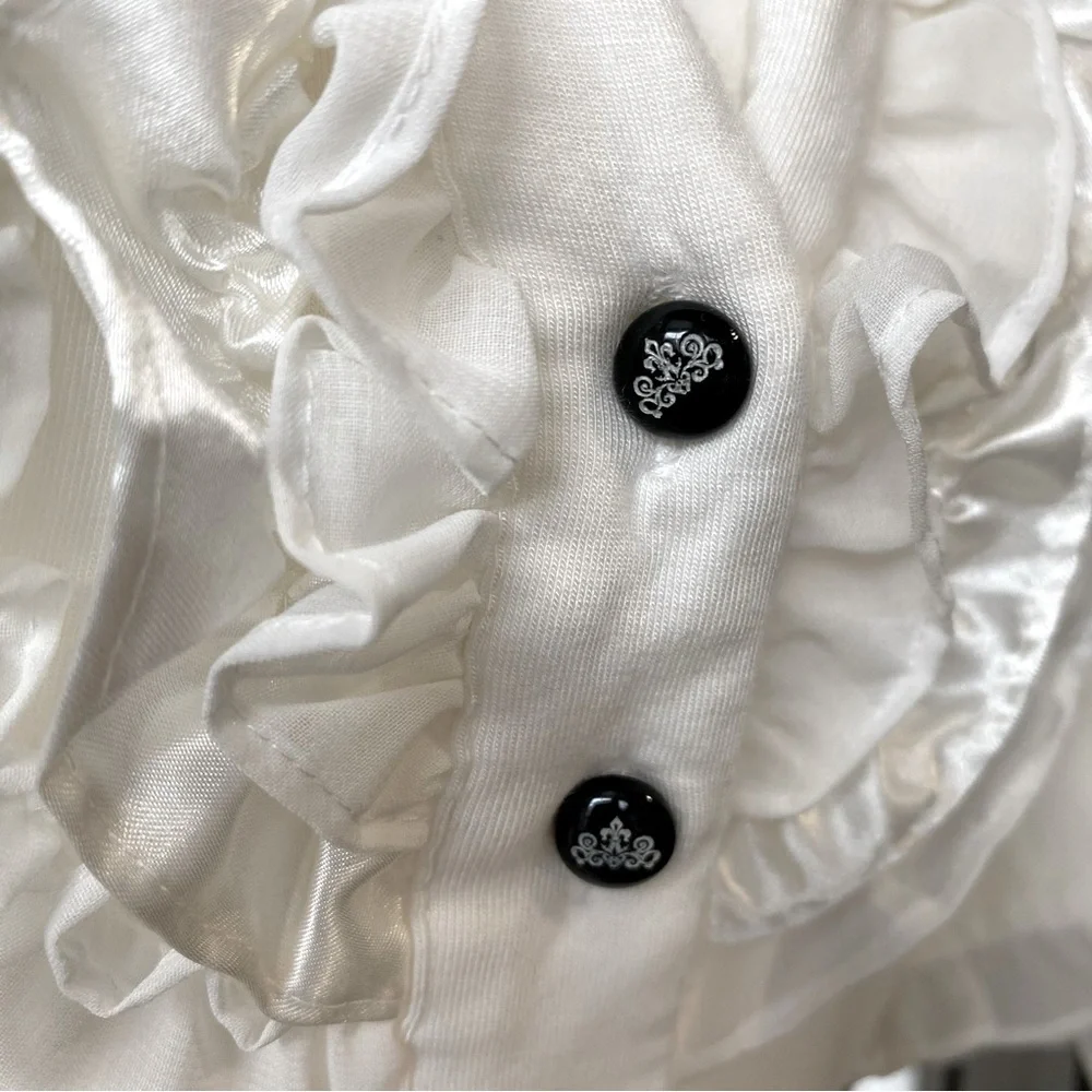 VINTAGE | Ruffle V-Neck Top - Picture 6 of 9